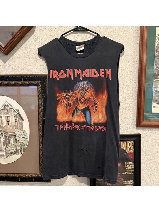 American Vintage Other - Vintage 90s/00s Iron Maiden Black The Number Of The Beast Band Shirt Size Small